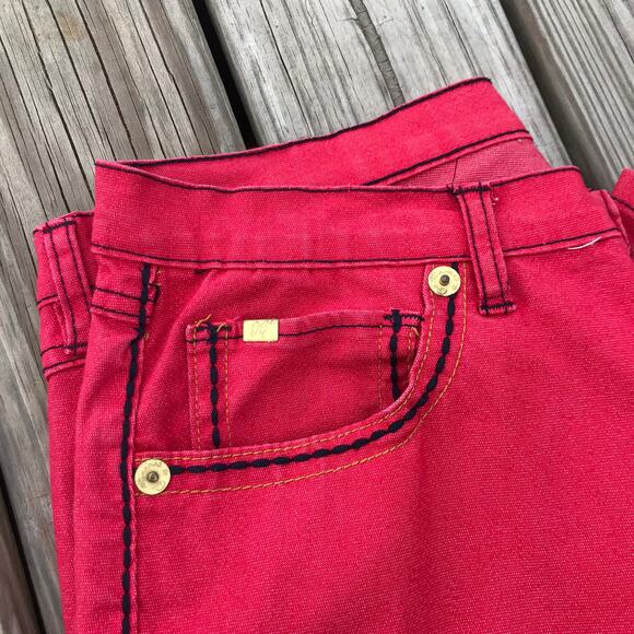 90s Retro DG2 by Diane Gilman red high rise jeans - Picture 7 of 12